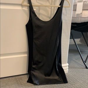 Free people faux leather black dress